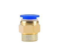 KXJSYL Tool 5 pièces 4mm 6mm 8mm 10mm Tube à 1/8 "1/4" 3/8 "1/2" BSP Filetage mâle Droit Une Touche Air pneumatique Rapide raccord de Tuyau réducteur(14mm-BSP1I8 5PCS)