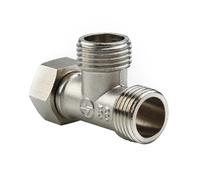 KXJSYL Tool Adaptateur en T en cuivre 304 for Toilettes G1/2" T-Valve for Baignoire Bidet pulvérisateur Douche T 3 Voies raccords de tuyauterie de plomberie Valve