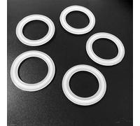 KXJSYL Tool Bande d'étanchéité en Silicone, 5 pièces, for tuyau O/D de 38mm, ajustement sanitaire, triple pince de 1.5 pouces, rondelle d'étanchéité for brassage à domicile, diamètre extérieur 50.5mm