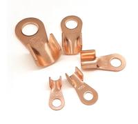 KXJSYL Tool Bornes OT 3/5/10/20/30/40/50/60/100A Diamètre du Fil d'épissure Nez en cuivre Nu Forme en O Sertissage Connecteur de câble de Batterie Nu Cosse Ouverte(OT 60A,5 Pieces)