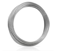 KXJSYL Tool Câble métallique en Acier Inoxydable 5/10 m, Structure 7 x 7, câble de pêche Souple, Corde de Levage, Corde de Traction, câble métallique for étendoir(3mmx5M)