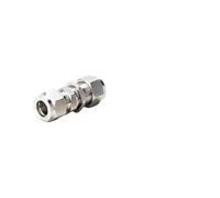 KXJSYL Tool Connecteur de cloison Droit en Acier Inoxydable 1 pièce 6 mm 8 mm 10 mm 1/4 3/8 1/2 raccord de Compression à Double Virole for Tuyau de diamètre extérieur égal SS 304(9.52mm OD Tube)