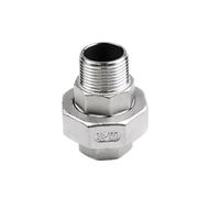 KXJSYL Tool Connecteur de raccord de Tuyau Union en Acier Inoxydable 1/4, 1/4 "3/8" 1/2 "3/4" 1 "1-1/4" 1-1/2 "BSP, Filetage Femelle à mâle, Adaptateur coupleur, 304"(1/2")