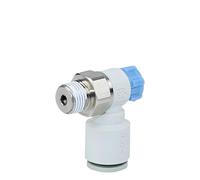 KXJSYL Tool Contrôleur de Vitesse de Type SMC AS1211F AS2211F 3211F, 10 pièces, vanne d'accélérateur avec raccord pneumatique à Une Touche(AS2211F-02-04SA)