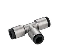 KXJSYL Tool Corps en Laiton de té d'union de PEP avec Le Manchon en Plastique raccord enfichable 10 pièces raccord pneumatique raccord d'air(PEP06 6mm)