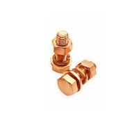 KXJSYL Tool Jeu de rondelles plates et écrous hexagonaux extérieurs en cuivre rouge/boulon électrolytique M3-M8(2set M6x30)