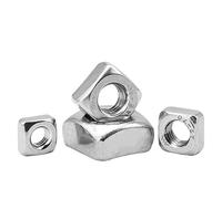 KXJSYL Tool Lot de 2 écrous carrés métriques M3 M4 M5 M6 M8 M10 en Acier Inoxydable, Norme DIN 557(304 Stainless Steel,M12 2pcs)