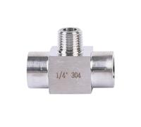 KXJSYL Tool Raccord Adaptateur de raccord de Tuyau Haute Pression à 3 Voies en Acier Inoxydable 304 de Type T BSP NPT métrique mâle Femelle 1 pièce(Female-Male-Female,NPT3I4_Thread)