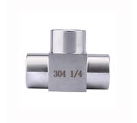 KXJSYL Tool Raccord Adaptateur de raccord de Tuyau Haute Pression à 3 Voies en Acier Inoxydable 304 de Type T BSP NPT métrique mâle Femelle 1 pièce(Female Thread,NPT3I4_Thread)