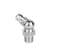 KXJSYL Tool Raccord de Tuyau à Filetage mâle M5 M6 M8 M10 M12 M14 M16 en Acier Inoxydable 304, coude Droit, Type Huile Zerk, graisseur(M6x1 45 Degree)
