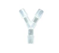 KXJSYL Tool Raccord de tuyau en T de type Y, raccord cannelé en Y, raccord de tube en plastique à 3 voies, séparateur de débit d'air et d'eau for irrigation de laboratoire(Tee 50pcs,20mm Y-Style)