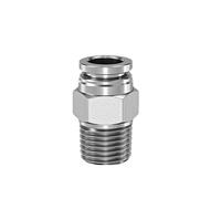 KXJSYL Tool Raccord de Tuyau pneumatique en Acier Inoxydable 304, connecteur de Tube d'air PC PCF PL 1/8 1/4 3/8 1/2 BSP, raccords de tuyauterie à dégagement Rapide(6-01 (6mm-1l8),PC)