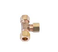 KXJSYL Tool Raccord de Union de Compression à 3 Voies, for Tube en Laiton de 1/2 "5/8", connecteur d'eau, de gaz et d'huile, 1 pièce(12.7mm)