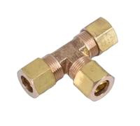 KXJSYL Tool Raccord de Union de Compression à 3 Voies, for Tube en Laiton de 1/8 "3/16" 1/4 "5/16" 3/8 "1/2" 5/8 ", connecteur d'eau, de gaz et d'huile, 1 pièce(12.7mm 1l2 inch)