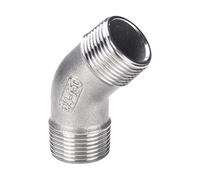 KXJSYL Tool Raccords de tuyauterie filetés Femelles en Acier Inoxydable SS304, coude à 90 degrés F/F, 3/8" 1/2" 1/4"(45 D Male Thread,1/2")