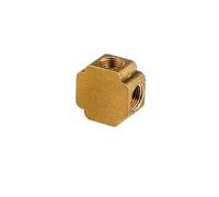 KXJSYL Tool Raccords de tuyaux en Laiton, 3 4 Voies, connecteur Femelle égal, Filetage BSP 1/8 "1/4" 3/8 "pour système de Graisse, système hydraulique, 1 pièce(4 Ways,1/4")