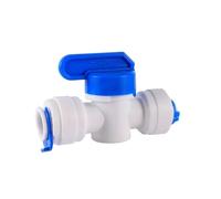 KXJSYL Tool Robinet à Bille en Plastique Droit for Eau RO, Tuyau OD 1/4 "3/8" à Connexion Rapide 1/4 "3/8" mâle 1/2 "Femelle, raccord d'aquarium à Osmose Inverse 1 pièce(3I8-3I8)