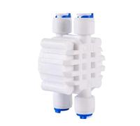 KXJSYL Tool Robinet à Bille en Plastique Droit for Eau RO, Tuyau OD 1/4 "3/8" à Connexion Rapide 1/4 "3/8" mâle 1/2 "Femelle, raccord d'aquarium à Osmose Inverse 1 pièce(1I4 4-Way)