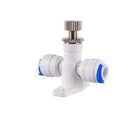 KXJSYL Tool Robinet à Bille en Plastique Droit for Eau RO, Tuyau OD 1/4 "3/8" à Connexion Rapide 1/4 "3/8" mâle 1/2 "Femelle, raccord d'aquarium à Osmose Inverse 1 pièce(1I4 Regulating Valve)