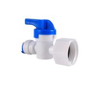 KXJSYL Tool Robinet à Bille en Plastique Droit for Eau RO, Tuyau OD 1/4 "3/8" à Connexion Rapide 1/4 "3/8" mâle 1/2 "Femelle, raccord d'aquarium à Osmose Inverse 1 pièce(1I4-1I2 BSP Female)
