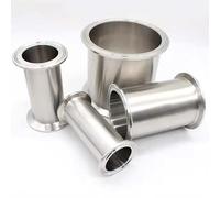 KXJSYL Tool Tube de Bobine de Type Triple Pince sanitaire, 19mm-102mm 3/4 "1" 1-1/2 "2" 2-1/2 "3" avec Pince à Virole SS304 100mm 200mm 500mm de Longueur(76mm x Ferrule 91)