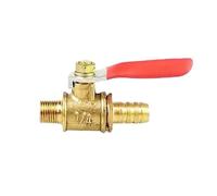 KXJSYL Tool Vanne à Bille avec raccord de Tuyau en cuivre de 6 à 12mm et connecteurs à Filetage mâle (1/8 ", 1/2", 1/4 "), 10 pièces, Adaptateur de coupleur(12mm Tube,3/8")