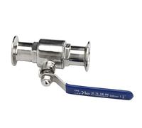 KXJSYL Tool Vanne à Bille sanitaire à 2 Voies en Acier Inoxydable 3/4, 1P 3/4 "1" 1-1/2 "2", Tri Pince 50.5mm/64mm, Type de Virole for Produit de Journal Intime(51mm x Ferrule 64)