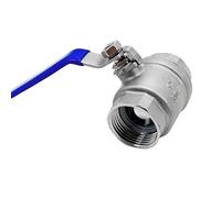 KXJSYL Tool Vanne à Boisseau sphérique Deux pièces en Acier Inoxydable 304 et 316L, à Passage intégral, BSPT 1/4" 3/8" 1/2" 3/4" 1" 2"(2",SUS 304)