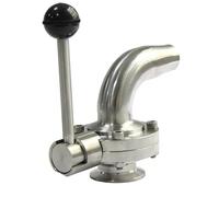 KXJSYL Tool Vanne Papillon sanitaire en Acier Inoxydable SS304, 2 ", 45mm-51mm, Un côté, Triple Pince, coude d'un côté, Produit laitier, bière brassée à Domicile(51mm)