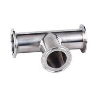 KXJSYL Tool Virole sanitaire en Acier Inoxydable 108, 1 pièce, 19mm-304mm O/D, connecteur en t à 3 Voies, raccord de Tuyau, Triple Pince 1.5 "-4"(102mm x Ferrule 119)