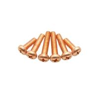 KXJSYL Tool Vis cruciforme à tête Ronde en cuivre Rouge/Boulon conducteur M3M4M5M6(15pcs M3x8)