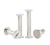 KXJSYL Tool Vis de Reliure M3 M4 M5 M6, tête de Rivet en Acier Inoxydable, Boulon d'assemblage for Reliure de Livres, Bricolage, Artisanat du Cuir(8mm,OD 3mm(M2) 20sets)