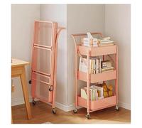 KXKJRYB BibliothèQue éTagèRe à Collations Pliable Pivotante Monobloc à 3 Niveaux Console D'EntréE Vitrine pour Salon Bureau Chambre-A