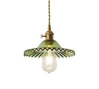 KXKLGWHN Abat-jour de lustre en verre créatif en forme de tablier, lampe suspendue en verre de style nordique, source lumineuse unique E27, luminaires de plafond de bar de restaurant, plafonnier intég