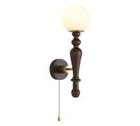 KXKLGWHN Applique murale de style industriel japonais, ampoule E14 à une tête, câblée avec interrupteur à fermeture éclair, idéale pour restaurant, chambre ou salon.