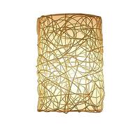KXKLGWHN Applique Murale en rotin de Style rétro, Abat-Jour en rotin créatif, Applique Murale encastrée au Plafond, Applique Murale à Une tête E27 et luminaires muraux dans la Salle à Manger