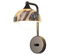 KXKLGWHN Applique murale minimaliste nordique en marbre, lampe murale d'intérieur câblée, abat-jour en verre, applique murale de chevet, luminaires muraux pour restaurant, salon, balcon