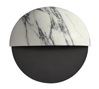 KXKLGWHN Applique murale moderne en métal de style industriel, lampe murale ronde minimaliste en marbre, applique murale intérieure câblée, luminaires muraux pour couloir, salon, restaurant