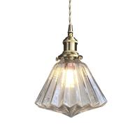 KXKLGWHN Luminaires de Plafond à Base E27, Abat-Jour créatif en Verre en Forme de Diamant, Lustre de Style Minimaliste Japonais, Lampe Suspendue de décoration de Bar, Restaurant, café