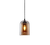 KXKLGWHN Lustre à tête unique E27 bouche d'escargot, suspension de style nordique, abat-jour de lampe suspendue en verre cylindrique créatif, plafonnier encastré, lampe à suspension décorative de balc