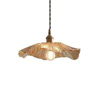 KXKLGWHN Lustres créatifs en verre de feuille de lotus, montagne affleurante sucent la lampe suspendue supérieure, base E27, lampe à suspension unique, luminaires de décoration de balcon de restaurant