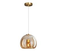 KXKLGWHN Lustres en verre de style nordique, abat-jour suspendus en verre de personnalité créative, lampe à suspension unique à source de lumière E27, luminaires de décoration de bar de restaurant, lu