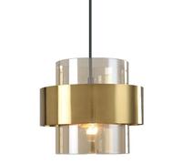 KXKLGWHN Lustres en verre métallique de style simple, abat-jour de lampe à suspension de personnalité créative, plafonnier encastré, lampe suspendue à une seule main E27, lampe à suspension de décorat