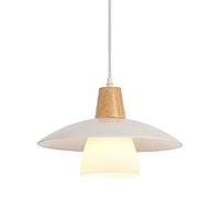 KXKLGWHN Style Japonais créatif Abat-Jour en Verre Blanc Suspension E27 vis tête Unique Lampe Suspendue décoration intérieure Plafond Lustre étude Salon Salle à Manger Lampes