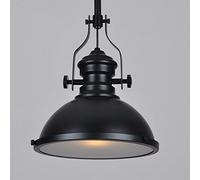 KXKLGWHN Suspension Industrielle rétro en Fer forgé E27 Source de lumière Lustre à tête Unique Forme de Couvercle de Pot créatif Abat-Jour Suspendu Salon Cuisine Chambre Luminaires
