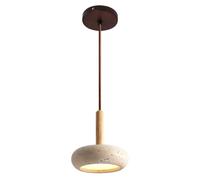 KXKLGWHN Suspension moderne de style industriel en travertin jaune naturel, lampe suspendue d'intérieur à source lumineuse LED, lustre à suspension réglable, luminaires décoratifs pour salon et chevet