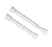 KXLife Lot de 2 tringles à rideaux de tension à ressort pour fenêtre étroite, séparateurs de placard (blanc, 12,7 à 19,1 cm)