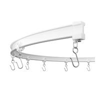 KXLife Système de rail de rideau de plafond flexible et pliable (9,1 m), rail de plafond incurvé pour rideaux, séparateur de pièce, rail de plafond