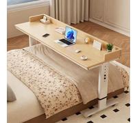 KXPSWGE Table de lit avec roulettes, Table de lit roulante Extensible, Table de Chevet réglable en Hauteur pour Ordinateur Portable,Bureau Debout pour Salon, Chambre(B,180x40x68cm/70.8x15.7x28.7)