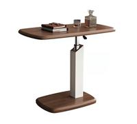 KXPSWGE Table De Lit sur Roulette，Bureau RéGlable en Hauteur Support pour Ordinateur Portableroulant Lit Table Table De Lit Debout pour Poste De Travail,Bois et Métal(D)